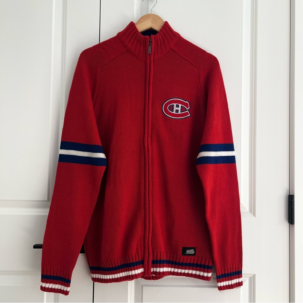 NHL by ILANKO Vintage Montreal Canadiens Zip-Up Sweater